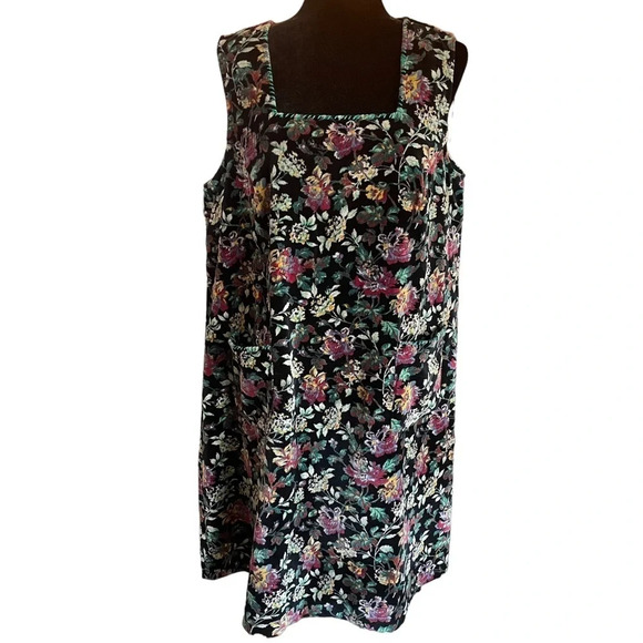 April Cornell Velvet Boho Floral Dress Size Medium - Picture 1 of 9